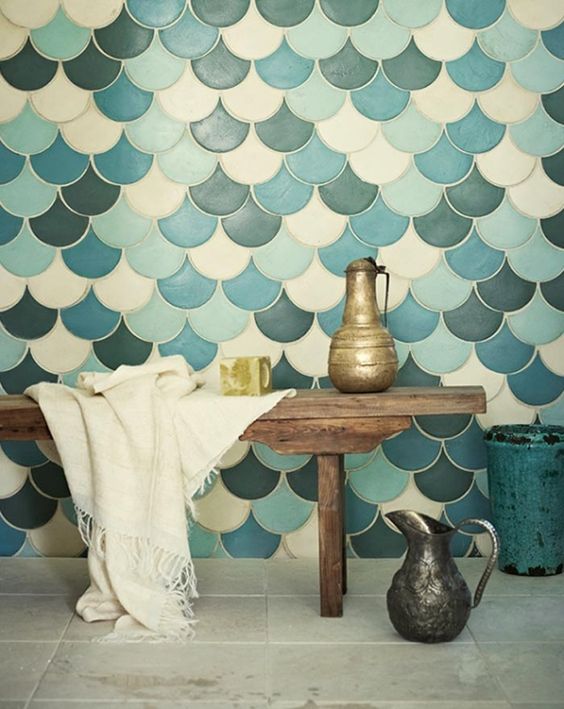 Fish scale tiles